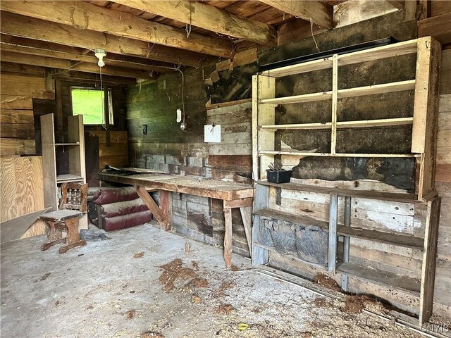 21 Church St, Fine, NY 13617 - misc room featuring wood walls