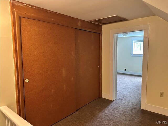 21 Church St, Fine, NY 13617 - hallway with dark carpet