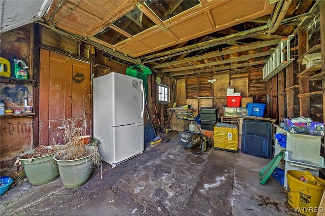 355 Bryant St, North Tonawanda, NY 14120 - garage featuring freestanding refrigerator
