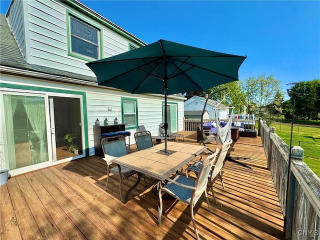5812 S Street Rd, Fleming, NY 13021 - deck with outdoor dining space