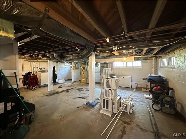 616 N Main St, Herkimer, NY 13350 - below grade area with independent washer and dryer and heating unit