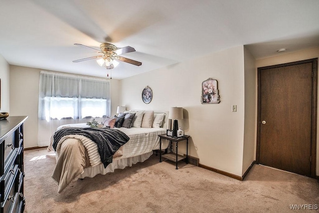 305 Vine Ln, Amherst, NY 14228 - bedroom featuring light carpet, baseboards, and a ceiling fan