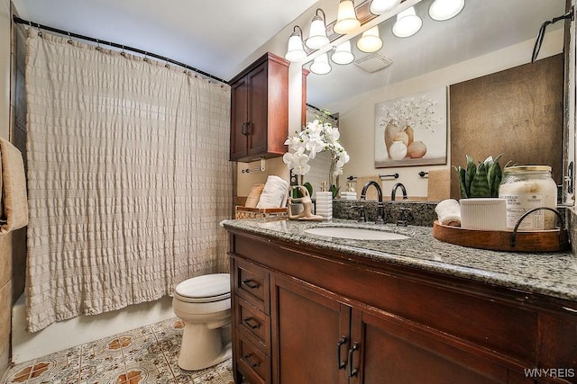 305 Vine Ln, Amherst, NY 14228 - full bathroom with toilet, vanity, and shower / bathtub combination with curtain