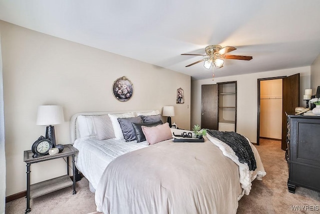 305 Vine Ln, Amherst, NY 14228 - bedroom with light carpet and ceiling fan