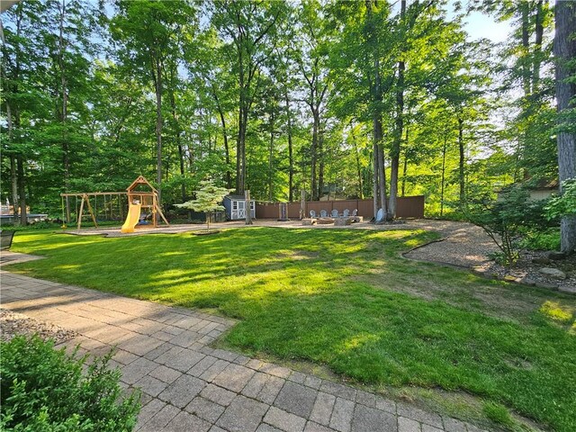52 Woodland Dr, Big Flats, NY 14814 - view of yard featuring a playground