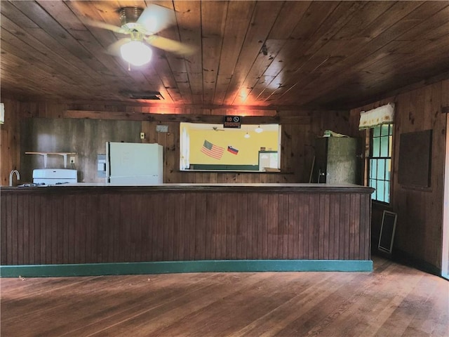 655 County Highway 26, Otsego, NY 13337 - reception area with wood ceiling, wood walls, and a ceiling fan