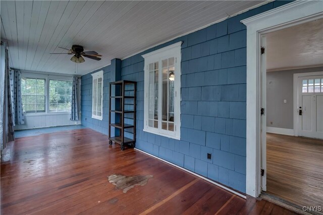 621 N Hycliff Dr, Watertown-City, NY 13601 - unfurnished room featuring ceiling fan, wood finished floors, and ornamental molding