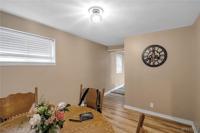283 W Tupper St, Buffalo, NY 14201 - dining area with light wood-type flooring and baseboards