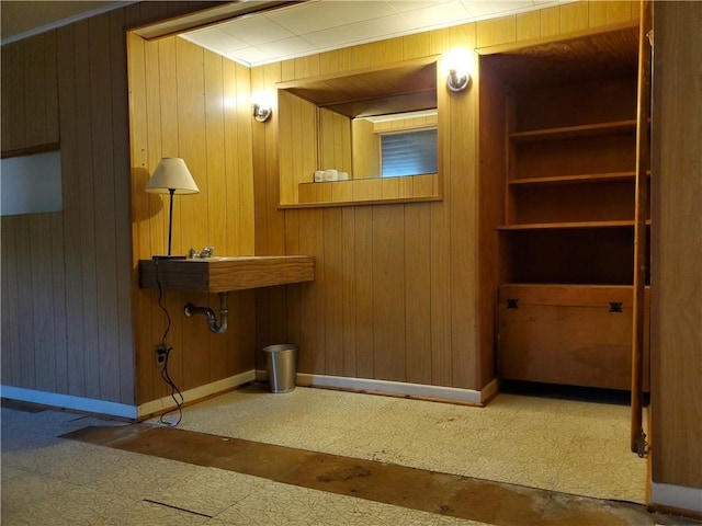 526 Winchester St, Rochester, NY 14615 - bathroom with baseboards and wooden walls