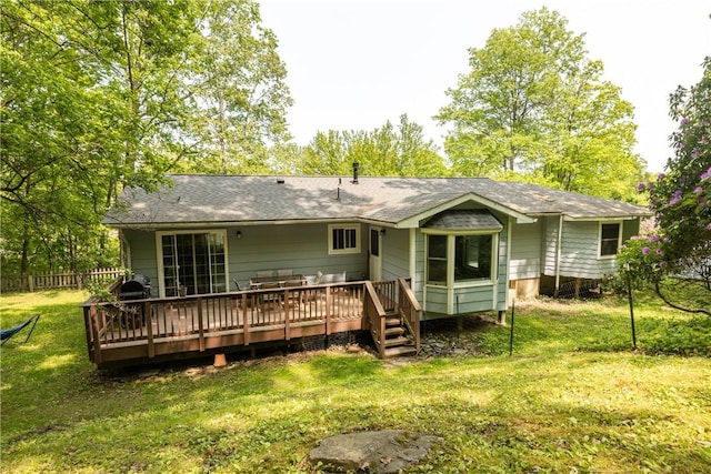 25 Highland Dr, Corning-City, NY 14830 - rear view of house featuring a wooden deck