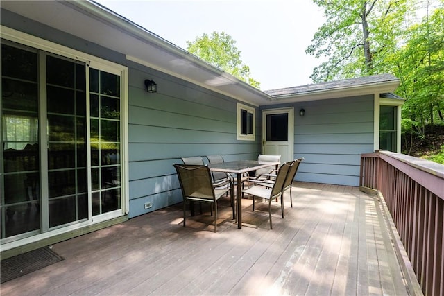 25 Highland Dr, Corning-City, NY 14830 - wooden terrace with outdoor dining area