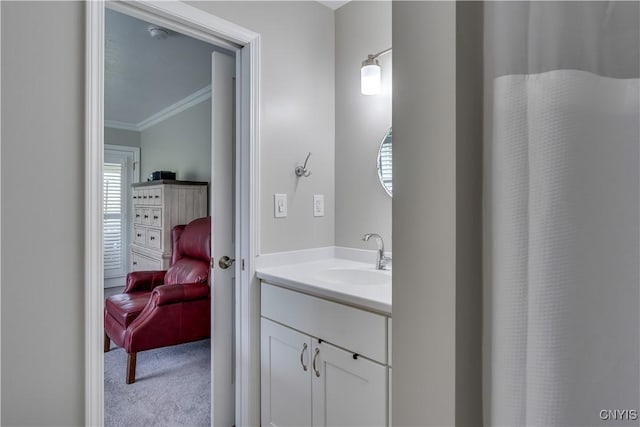 32160 State Route 12e, Cape Vincent, NY 13618 - full bathroom with ornamental molding and vanity