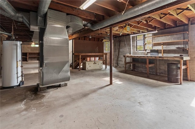 4411 Williamson Rd, Marion, NY 14505 - below grade area with water heater