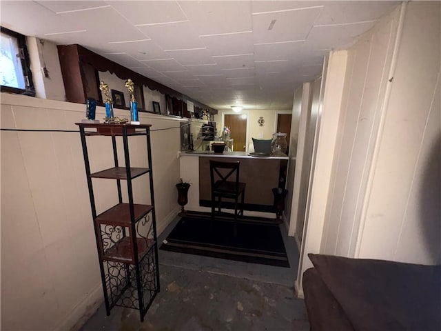 1563 Norton St, Rochester, NY 14621 - bar area with concrete flooring and baseboards