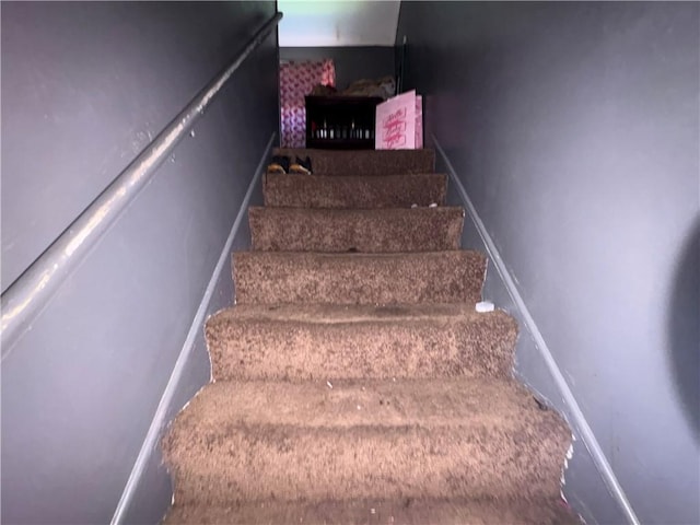 1563 Norton St, Rochester, NY 14621 - stairway featuring baseboards