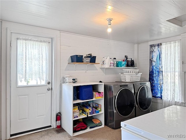 4 Park Rd W, Castile, NY 14427 - washroom with washing machine and dryer and carpet