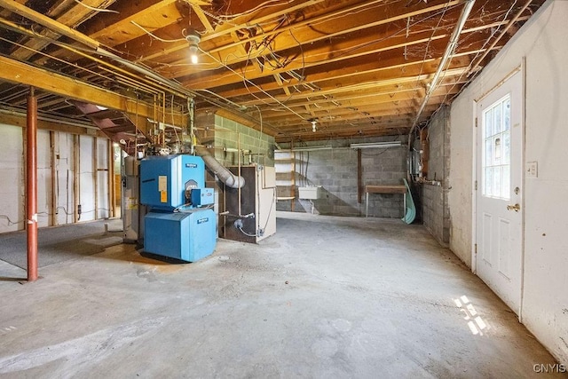 7739 Number 5 W Rd, Pompey, NY 13063 - basement featuring heating unit