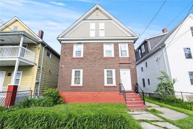 417 18th St, Niagara Falls, NY 14303 - view of front of property with brick siding and entry steps