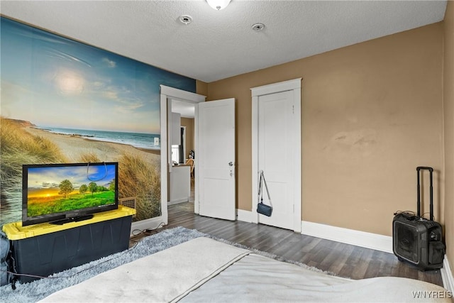 417 18th St, Niagara Falls, NY 14303 - living room featuring wood finished floors, baseboards, and a textured ceiling