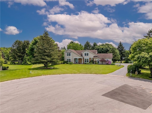 6 Barben Cir, Mendon, NY 14506 - traditional home with a front lawn and view of scattered trees