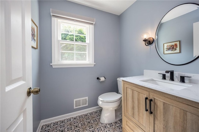 6 Barben Cir, Mendon, NY 14506 - bathroom with vanity, toilet, and baseboards