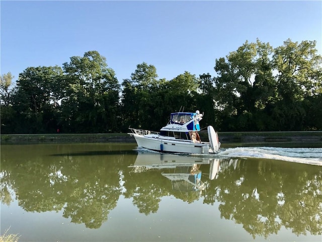 6 Barben Cir, Mendon, NY 14506 - dock area featuring a water view and a forest view