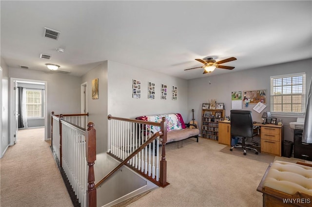 1 Skylark Ln, Wheatfield, NY 14304 - office space with light colored carpet and a ceiling fan