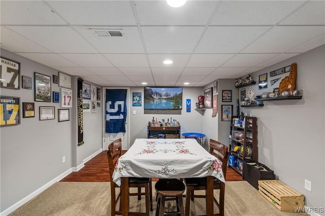 1 Skylark Ln, Wheatfield, NY 14304 - carpeted dining room featuring a drop ceiling, baseboards, and recessed lighting