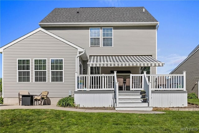 1 Skylark Ln, Wheatfield, NY 14304 - back of house with a yard, a patio area, and a wooden deck