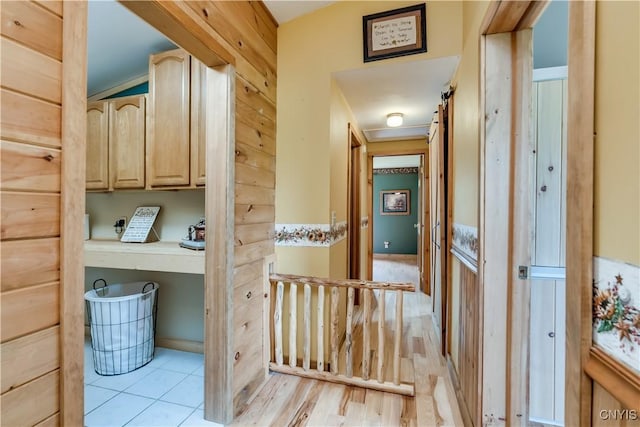 9758 E Rd, Denmark, NY 13367 - hallway featuring light tile patterned floors
