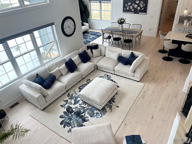 6401 Ward, Wheatfield, NY 14132 - living area with hardwood / wood-style flooring and baseboards
