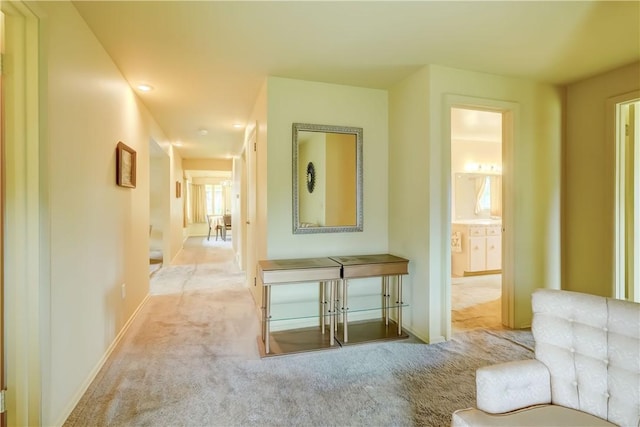 41 Leicestershire Rd, Irondequoit, NY 14621 - hallway featuring carpet, baseboards, and recessed lighting