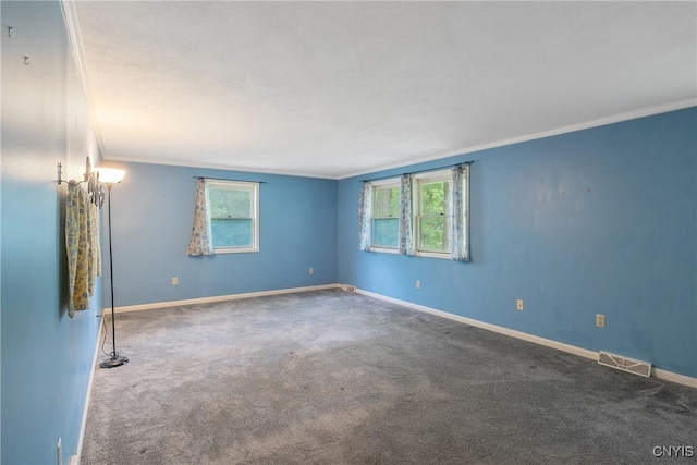 3643 Armstrong Rd, Camillus, NY 13209 - spare room featuring crown molding, healthy amount of natural light, carpet, and baseboards
