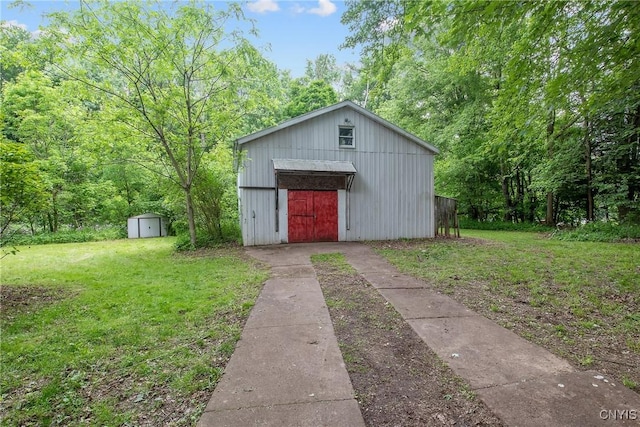 3643 Armstrong Rd, Camillus, NY 13209 - view of shed featuring a forest view