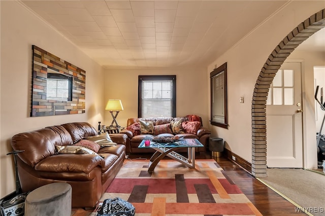 1244 Kenmore Ave, Buffalo, NY 14216 - living room with dark wood finished floors