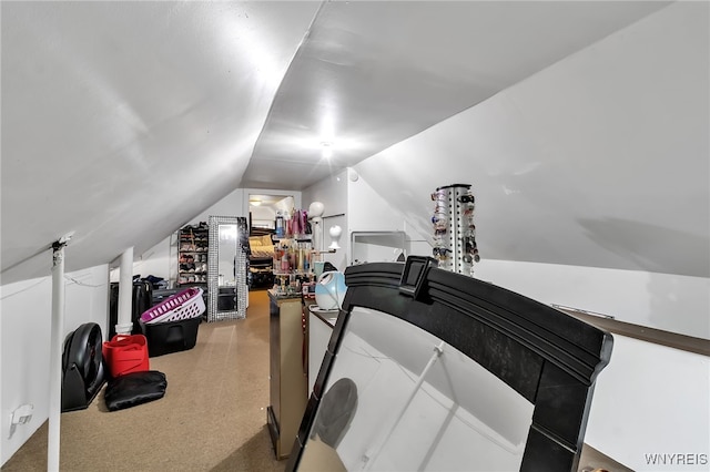 1244 Kenmore Ave, Buffalo, NY 14216 - bedroom featuring carpet floors and lofted ceiling