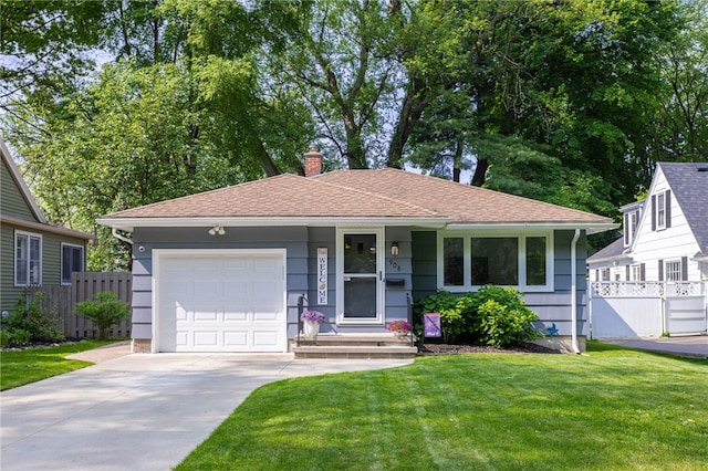 908 Winona Blvd, Irondequoit, NY 14617 - view of front of property with an attached garage, a chimney, concrete driveway, and a shingled roof