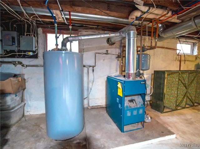 2019 Center St, North Collins, NY 14111 - utility room with water heater and electric panel