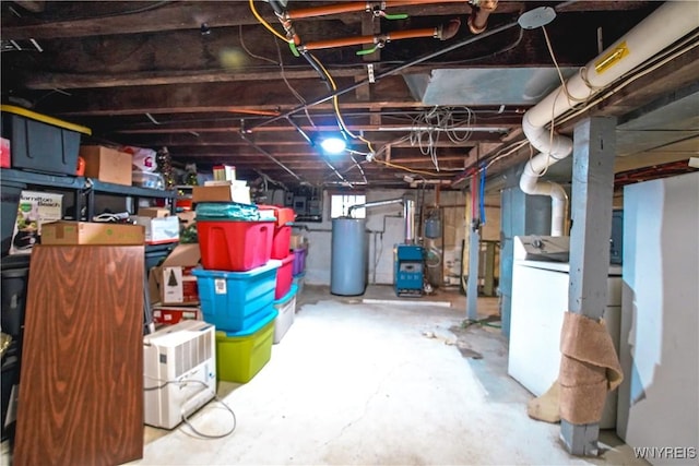 2019 Center St, North Collins, NY 14111 - unfinished basement with water heater