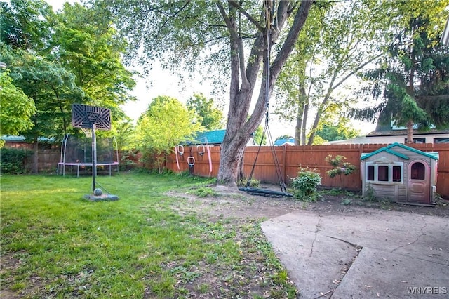 2019 Center St, North Collins, NY 14111 - view of yard with a trampoline and a patio area