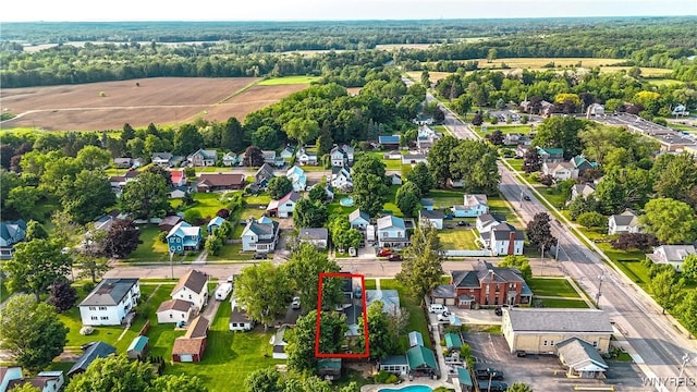 2019 Center St, North Collins, NY 14111 - aerial perspective of suburban area with property boundaries highlighted