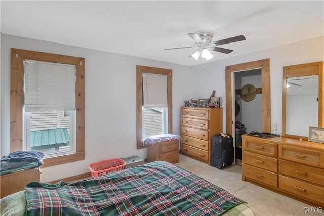 7-9 Tappan St Unit 7, Van Buren, NY 13027 - bedroom with light colored carpet and ceiling fan