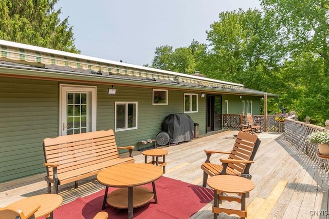 2260 Lamson Rd, Lysander, NY 13135 - wooden deck featuring area for grilling