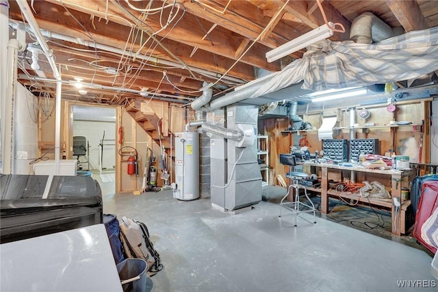 100 Brompton Rd, Amherst, NY 14221 - below grade area with water heater, a workshop area, and heating unit