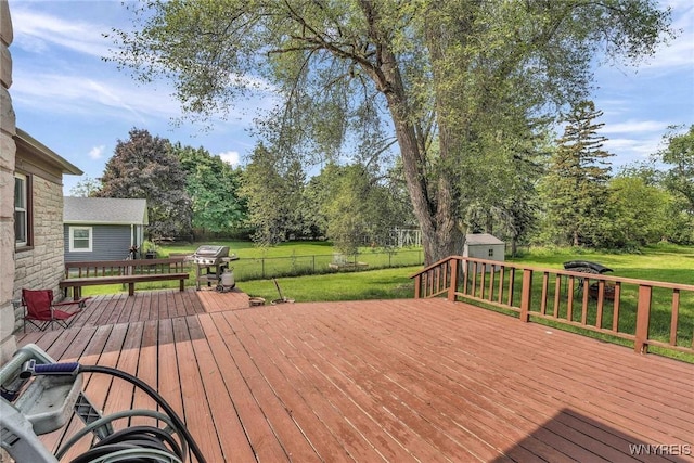 100 Brompton Rd, Amherst, NY 14221 - wooden terrace featuring view of wooded area and area for grilling