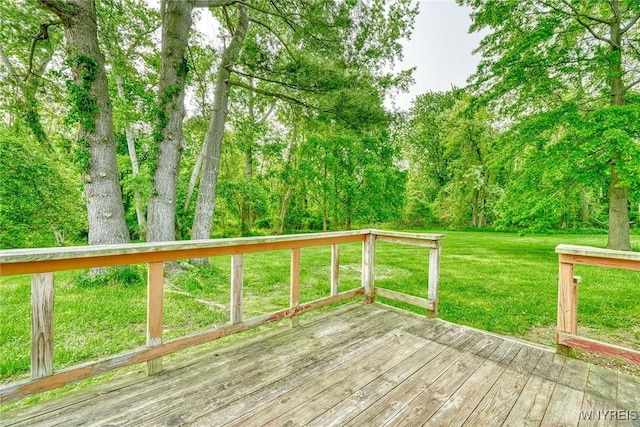 4356 Redman Rd, Sweden, NY 14420 - deck featuring a yard