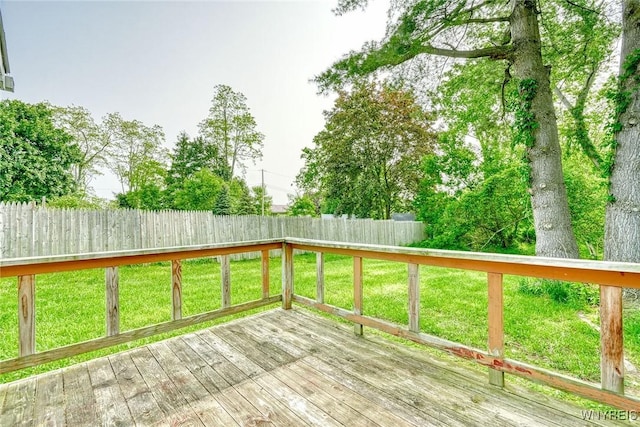 4356 Redman Rd, Sweden, NY 14420 - wooden deck featuring a fenced backyard