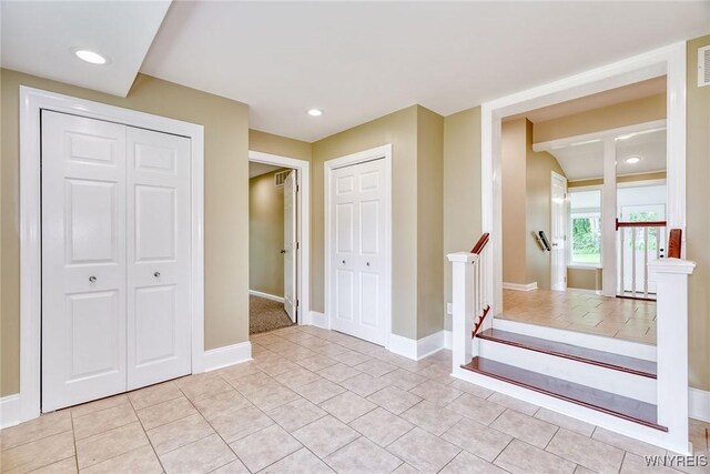 4356 Redman Rd, Sweden, NY 14420 - interior space with light tile patterned floors and recessed lighting