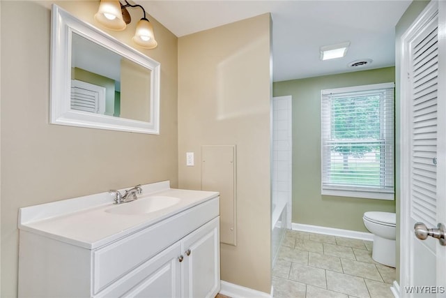 4356 Redman Rd, Sweden, NY 14420 - full bathroom with vanity, tile patterned floors, and bathing tub / shower combination
