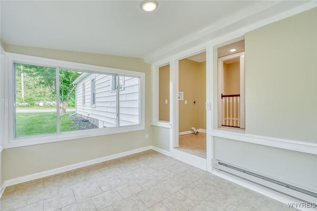 4356 Redman Rd, Sweden, NY 14420 - unfurnished sunroom with baseboard heating